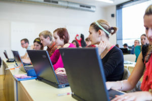 students with computers